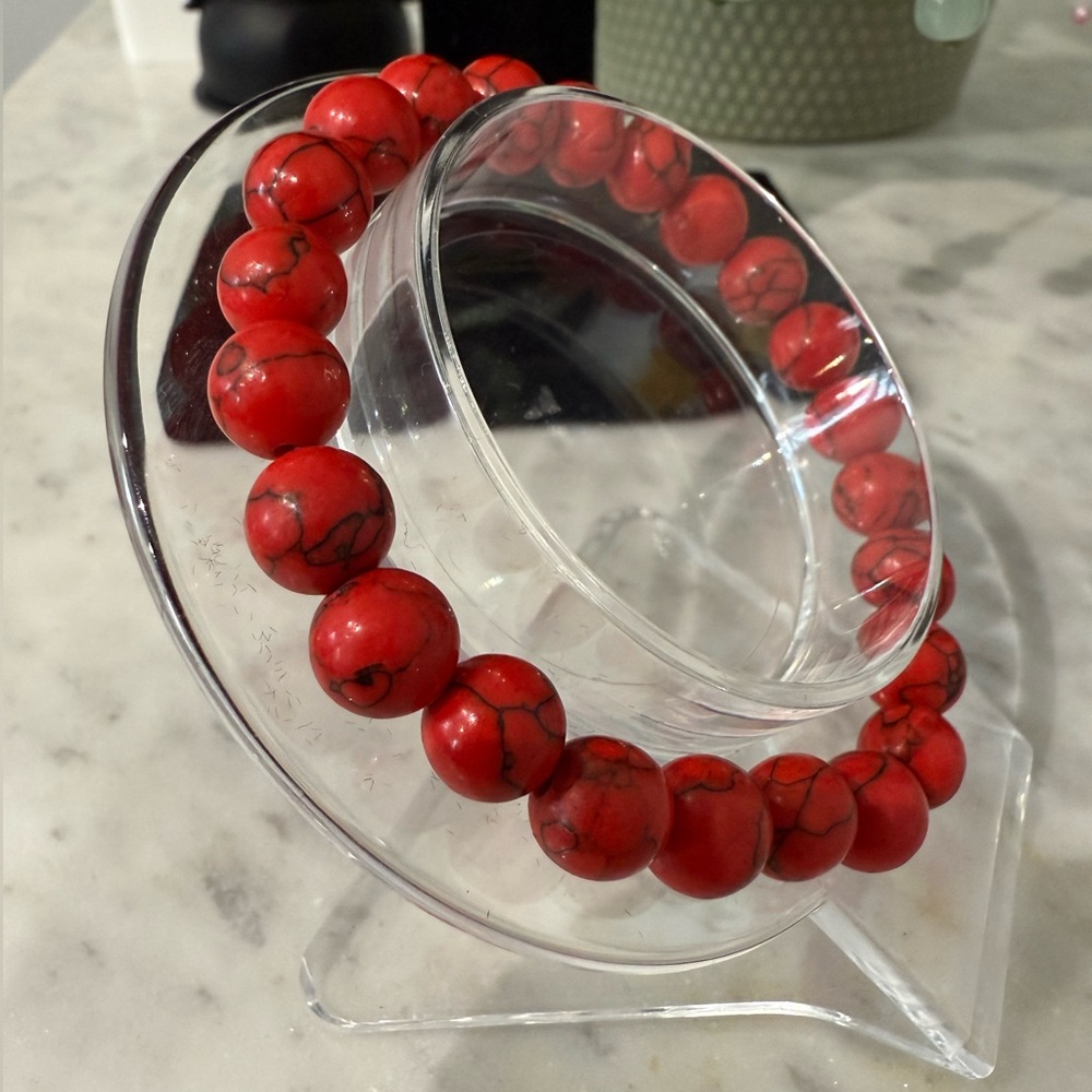Red Beaded Bracelet